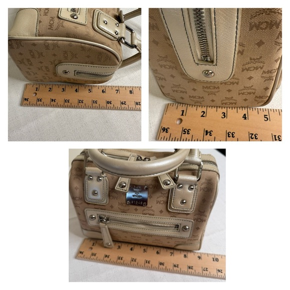 MCM Cream Satchel Bag with detachable tassel - Picture 14 of 15